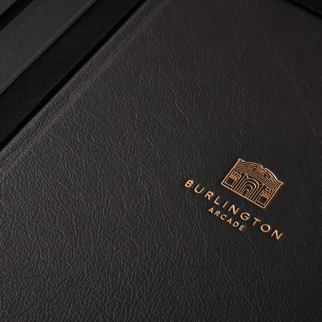 Our packaging design team were challenged with producing a property brochure along with a luxury packaging which would reflect the ethos of the Burlington Arcade development.