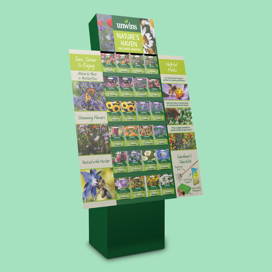 Our large format print team were challenged to create an innovative, environmentally-friendly point of sale FSDU display that solved key merchandising issues for Westland. Find out more here.