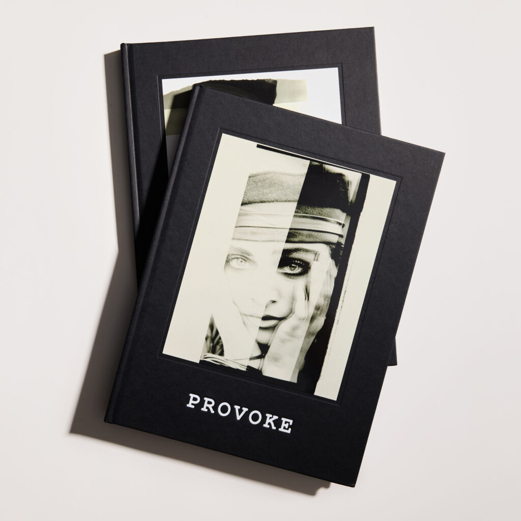 Madonna: Provoke, a limited edition collector's luxury book featuring thread sewn binding, handmade covers, foil debossing and premium finishing.